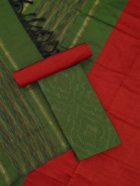 Graceful Essence Silk Cotton Concentric Diamond Ikat Dress Material