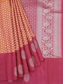 Vivaha Kanchipuram Pure Silk Butta with Lotus Creeper Pallu Saree