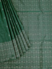 Gracecharm Elegant Pure Soft Silk Butta Design with One Side Border Saree