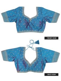 Graceful Essence Elegant Silk Cotton Embroidery Work Readymade Blouse