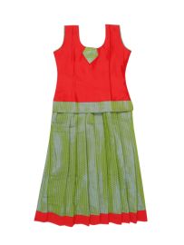 Charming Girls Readymade Art Silk Pattu Pavadai Set