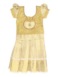 Charming Girls Readymade Stone Work Art Silk Pattu Pavadai Set