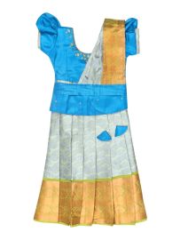 Charming Girls Readymade Art Silk Pattu Pavadai Set