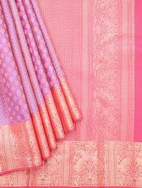 Vivaha Pure Silk Bridal Kanchipuram Geometric Motif with Zari Border Saree