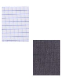 Raymond Men’s Fine Windowpane Check Unstitched Shirt and Trouser Fabric Set