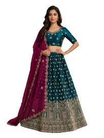 Graceful Essence Fendy Butta Jharokha Semi-Stitched Lehenga Choli