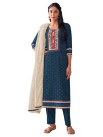 Graceful Muse Readymade Micro Butta Geometric Yoke Salwar Kameez