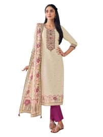 Graceful Muse Readymade Micro Butta Floral Yoke Embroidered Salwar Kameez