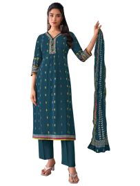 Graceful Muse Readymade Floral Panel Yoke Embroidered Salwar Kameez
