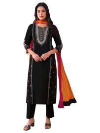 Graceful Muse Readymade Floral Mirror Work Embroidered Salwar Kameez