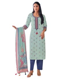 Graceful Muse Readymade Floral Butta Panel Yoke Embroidered Salwar Kameez