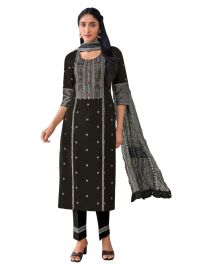 Graceful Muse Readymade Geometric Yoke Embroidered Salwar Kameez