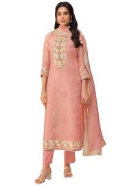 Graceful Muse Readymade Sequin Floral Round Neck Embroidered Salwar Kameez