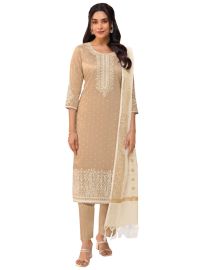 Graceful Muse Readymade Polka Butta Round Neck Embroidered Salwar Kameez
