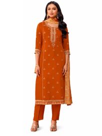 Graceful Muse Readymade Floral Butta Slit Neck Embroidered Salwar Kameez