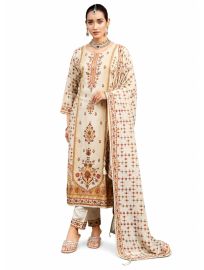 Graceful Muse Readymade Floral Medallion Round Neck Salwar Kameez