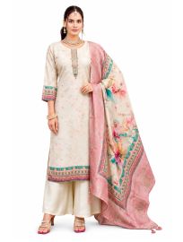 Graceful Muse Readymade Floral Butta Round Neck Salwar Kameez