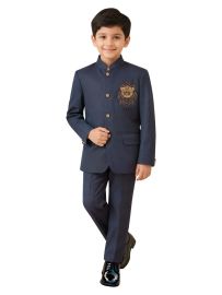 Royal Elegance Boys Elephant Motif Jodhpuri Suit Set