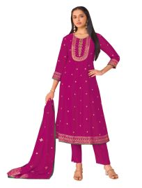 Graceful Muse Readymade Diamond Butta U-Yoke Embroidered Salwar Kameez