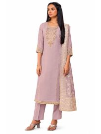 Graceful Muse Readymade Dusty Lavender Floral Embroidered Salwar Kameez
