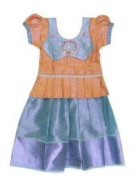 Charming Girls Readymade Art Silk Pattu Pavadai Set