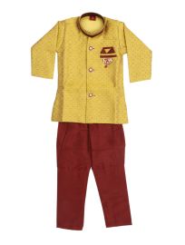 EliteCharm Boys Premium Embroidered Readymade Sherwani Set