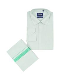 KKV Men’s Full Sleeve Tissue Cotton Readymade Shirt and Dhoti Set