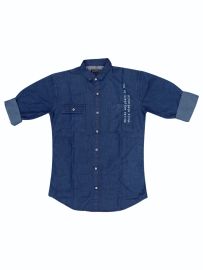 Gracecharm Boys Soft Denim Casual Full Sleeve Shirt