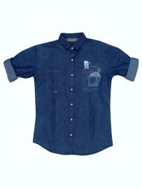Gracecharm Boys Soft Denim Casual Full Sleeve Shirt