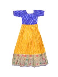 Charming Girls Readymade Banarasi Pattu Pavadai Set