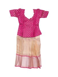 Charming Girls Readymade Banarasi Pattu Pavadai Set