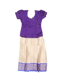 Charming Girls Readymade Art Silk Pattu Pavadai Set
