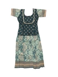 Charming Girls Readymade Banarasi Jacquard Pattu Pavadai Set