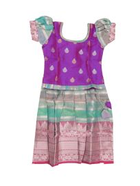 Charming Girls Readymade Tissue Pattu Pavadai Set