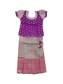 Charming Girls Readymade Tissue Pattu Pavadai Set