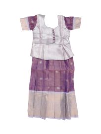 Charming Girls Readymade Art Silk Pattu Pavadai Set