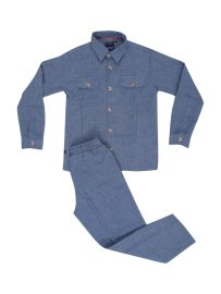 Gracecharm Boys Cotton Casual Shirt and Pant Set