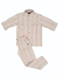 Gracecharm Boys Cotton Casual Shirt and Pant Set