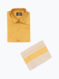 KKV Boys Cotton Half Sleeve Readymade Shirt and Dhoti Set