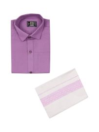 KKV Boys Cotton Half Sleeve Readymade Shirt and Dhoti Set
