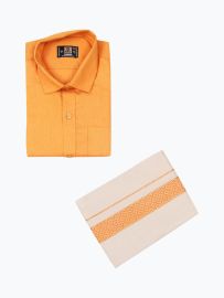 KKV Boys Cotton Half Sleeve Readymade Shirt and Dhoti Set