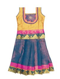 Charming Girls Readymade Stone Work Art Silk Pattu Pavadai Set