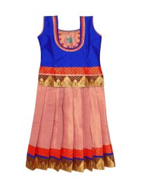 Charming Girls Readymade Stone Work Art Silk Pattu Pavadai Set