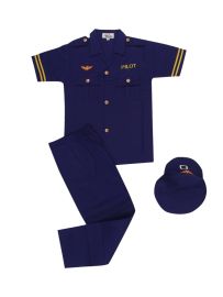 Gracecharm Boys Pilot Costume Shirt Pant and Cap Set