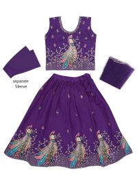 Gracecharm Emerald Glow Dupion Embroidered Readymade Girls Choli