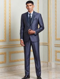 Bennevis Men’s Satin Shawl Lapel Tuxedo 5 Piece Suit Set