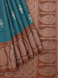 Gracecharm Pure Soft Silk Floral Butta Paisley Bird Pallu Saree