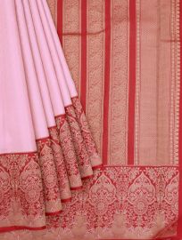 Vivaha Kanchipuram Pure Silk Leaf Chain Lines with Annapakshi Pallu Saree