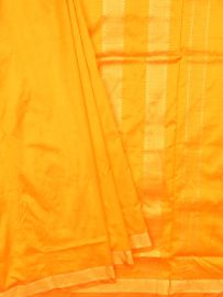 Traditional Arani Silk Nine Yards Plain with Zari Border Saree