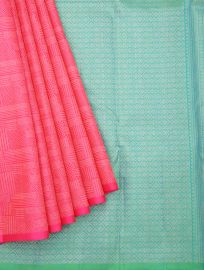 Gracecharm Elegant Pure Soft Silk Geometric Design with Small Border Saree